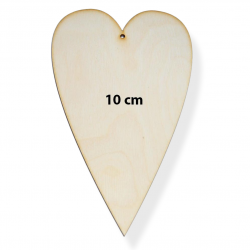 Serce drewniane 10 cm zawieszka SK406-5510