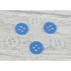 Guziki 1,5cm x 1,5cm Białe i Niebieskie F37-2440